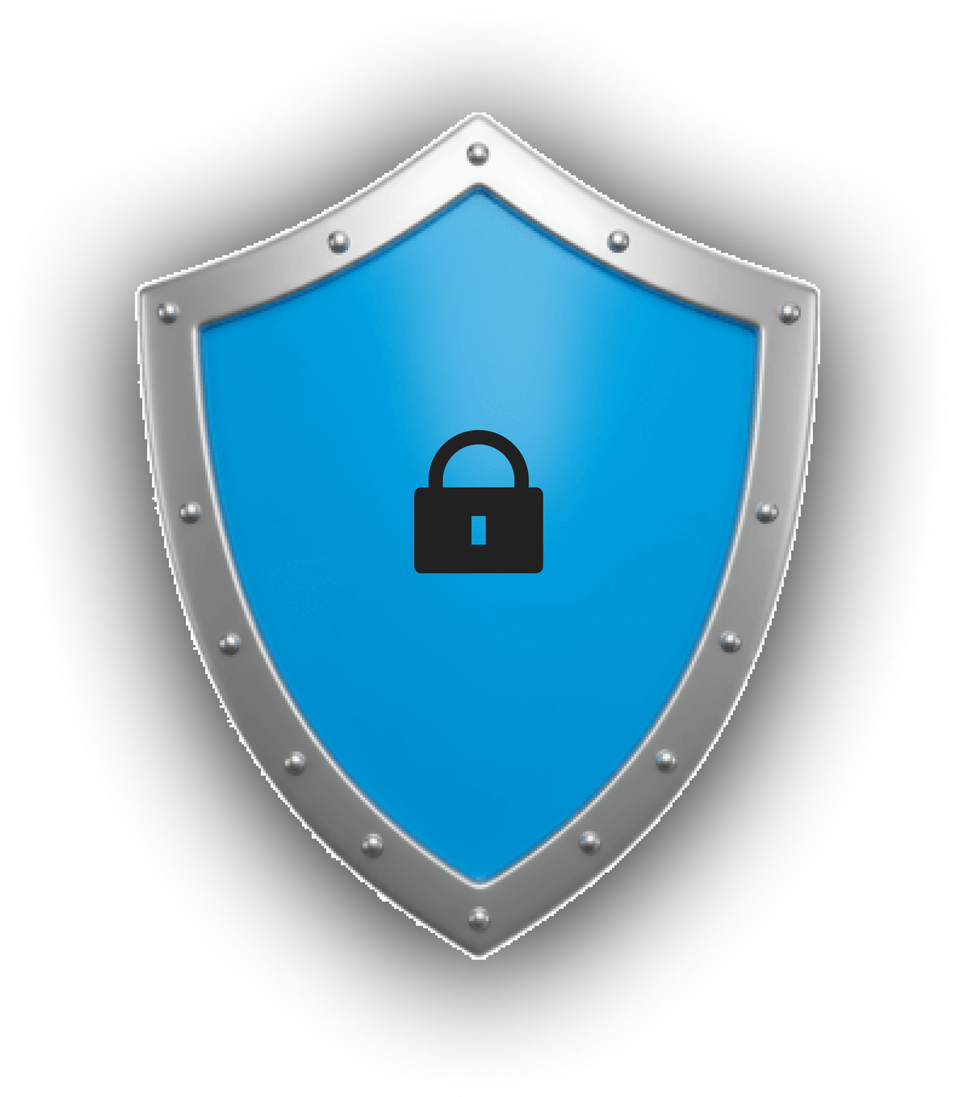 Shield with a padlock, representing OT cybersecurity